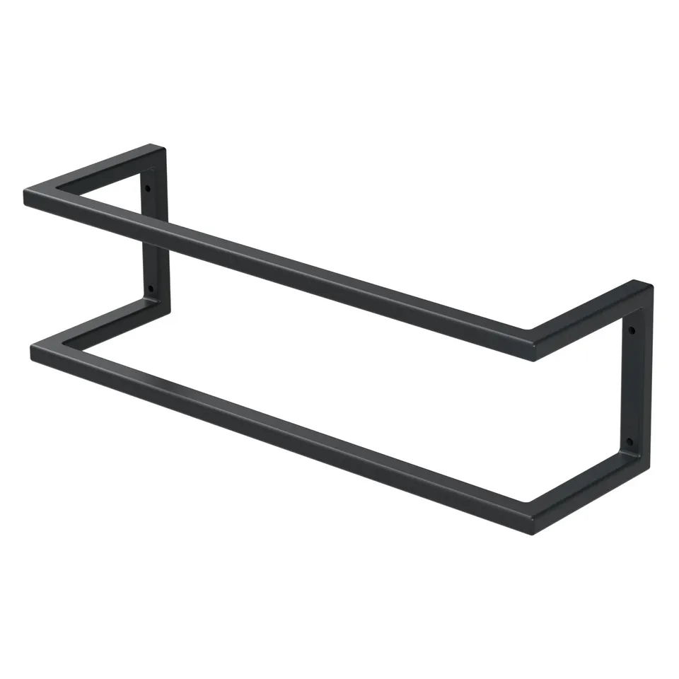 ML-Design porte-serviettes mural noir 50 cm acier à visser