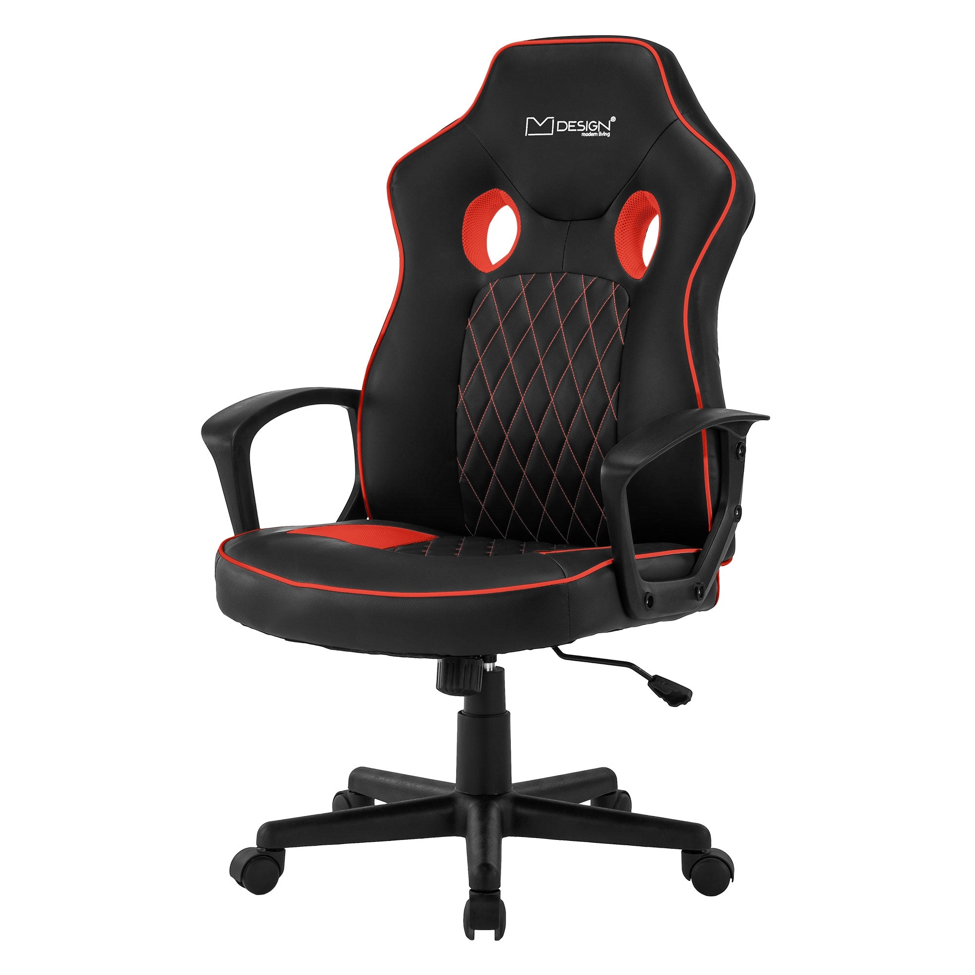 ECD Germany chaise gaming large noire réglable