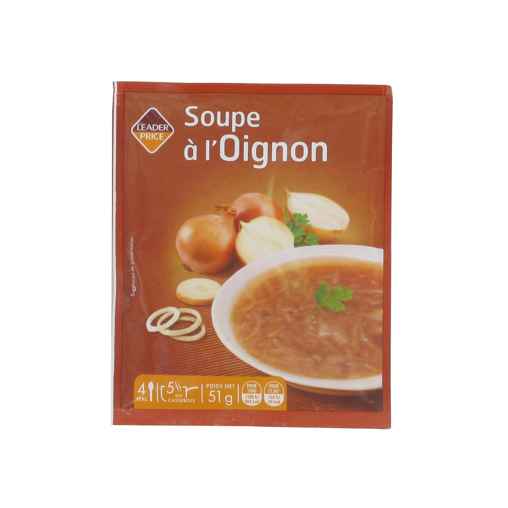 Leader Price Soupe à l'Oignon soupe 51g aux croûtons