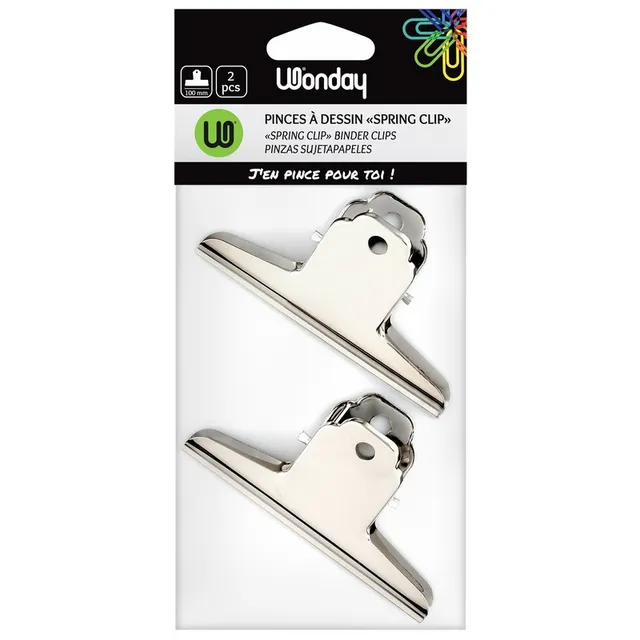 Safe Tool Sachet 2 pinces Spring Clip 100 mm métal