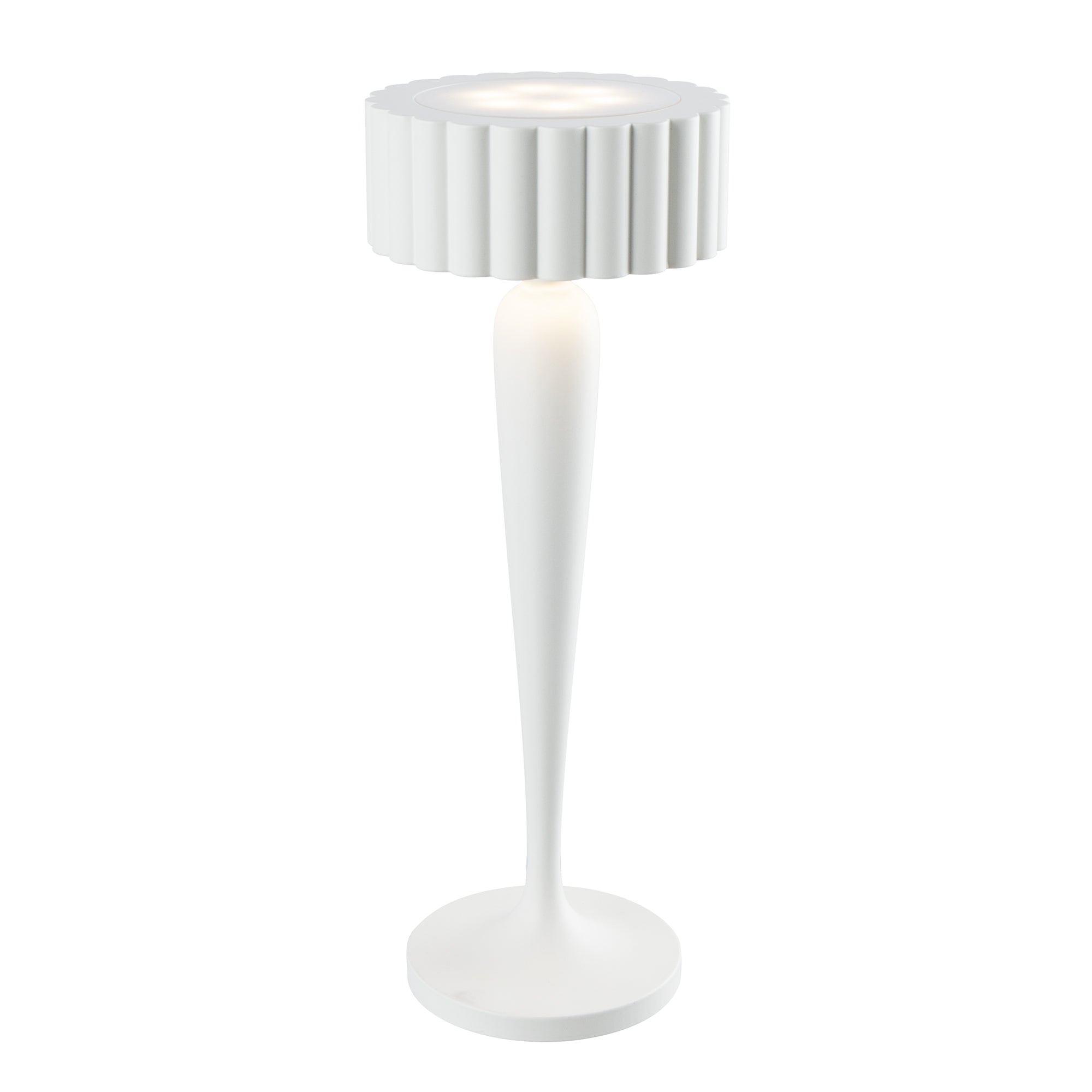 Red Deco Twiggy White lampe table sans fil LED tactile H26cm