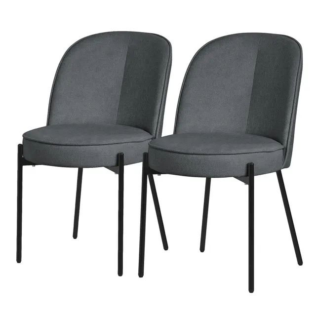 ECD Germany Möbel Esszimmerstuhl lin chaise anthracite lot 2