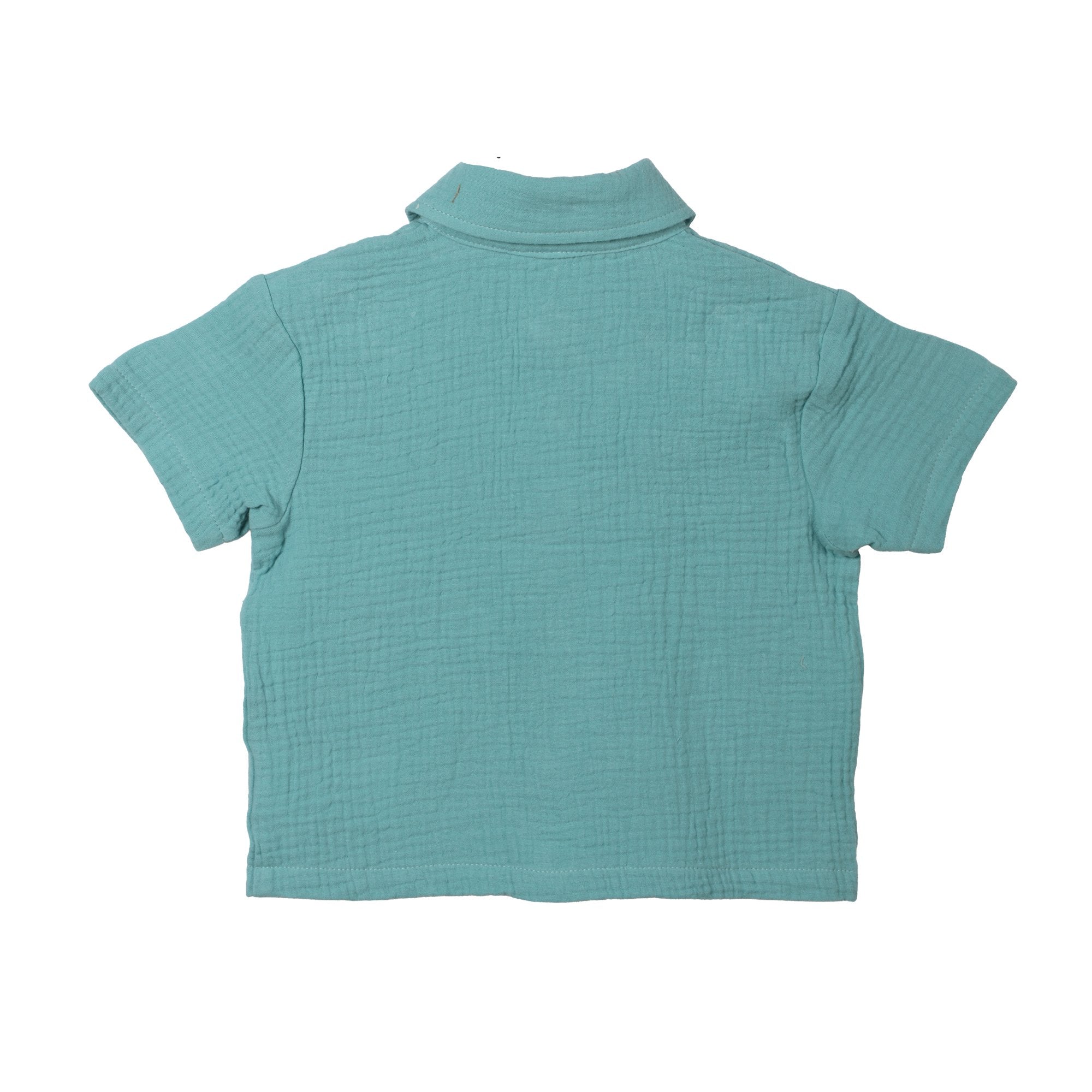 Ensemble chemisette short gaze coton Vert 12M