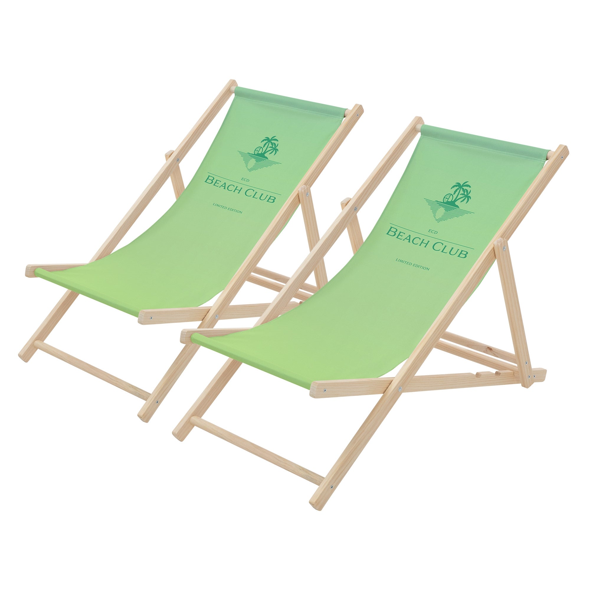 ECD Germany Sport transat jardin bois pliant motif floral