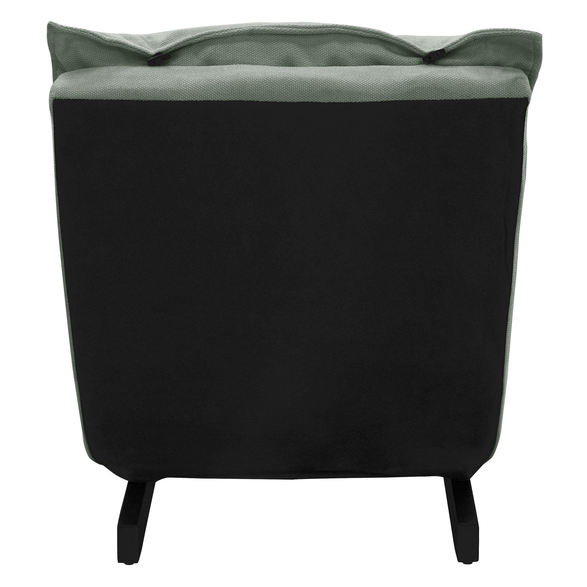 ECD Germany ML-Design Fauteuil de Sol Lin Gris-Vert Dossier