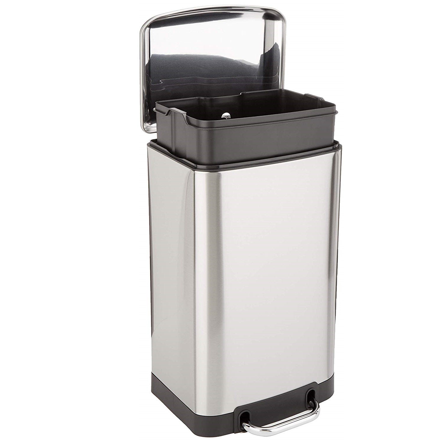 Red Deco Greenwich poubelle cuisine pédale inox 30L
