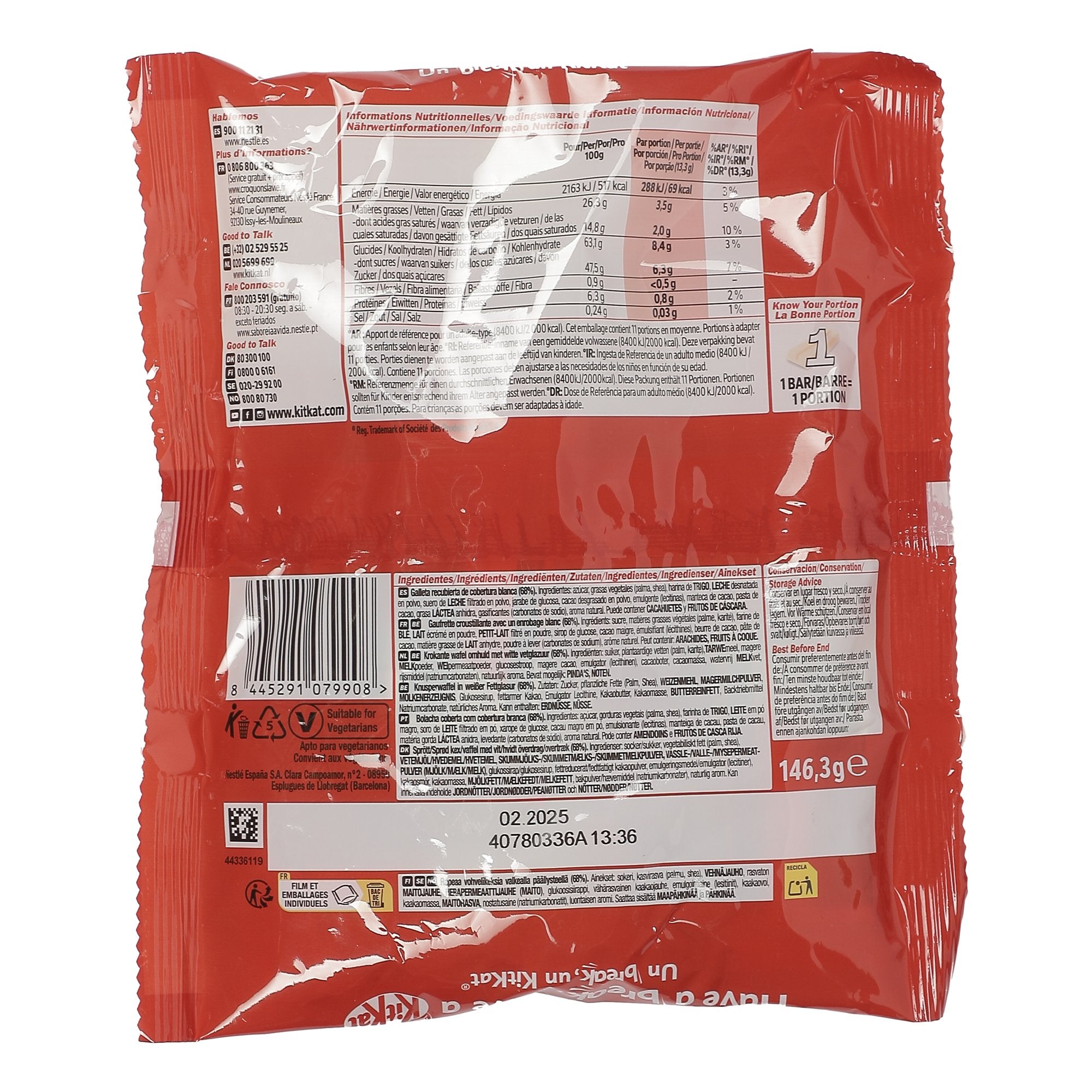 Kit Kat Mini blanc x11 gaufrette chocolat blanc
