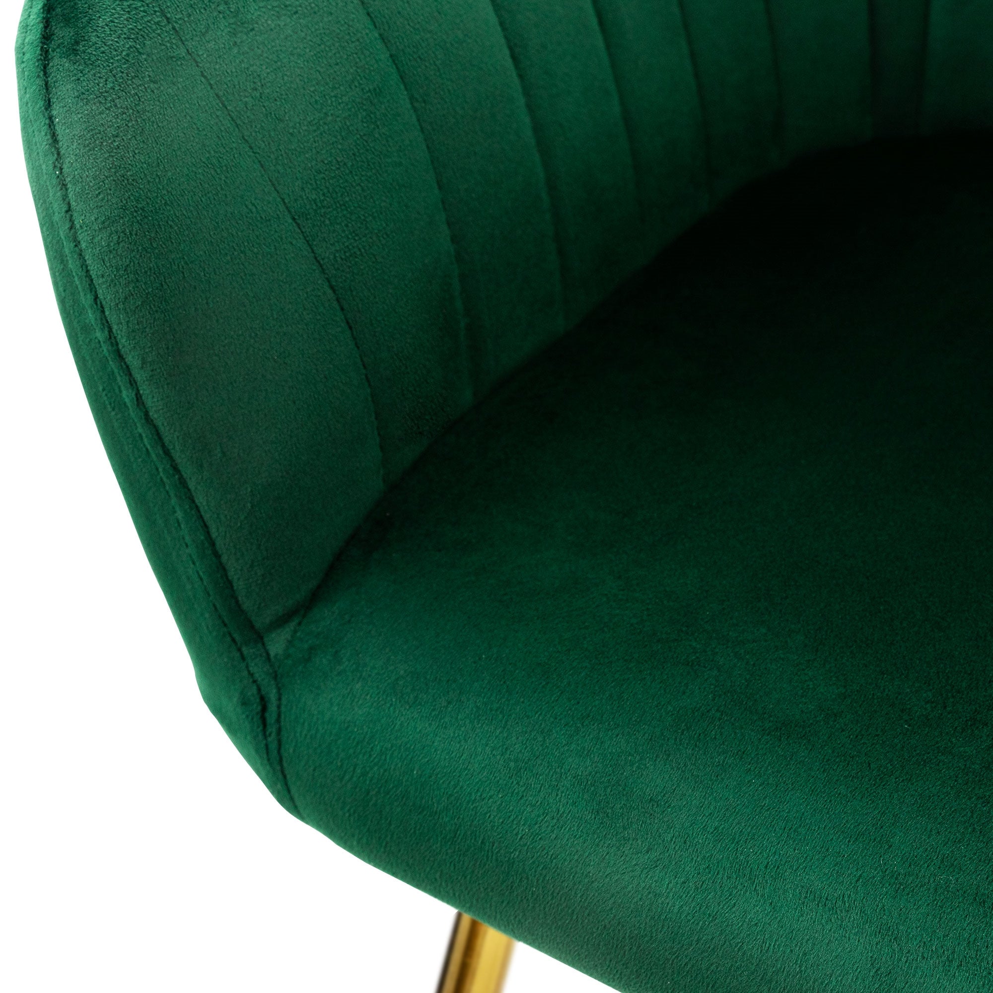 ECD Germany ML-Design lot 6 chaises velours vertes dossier