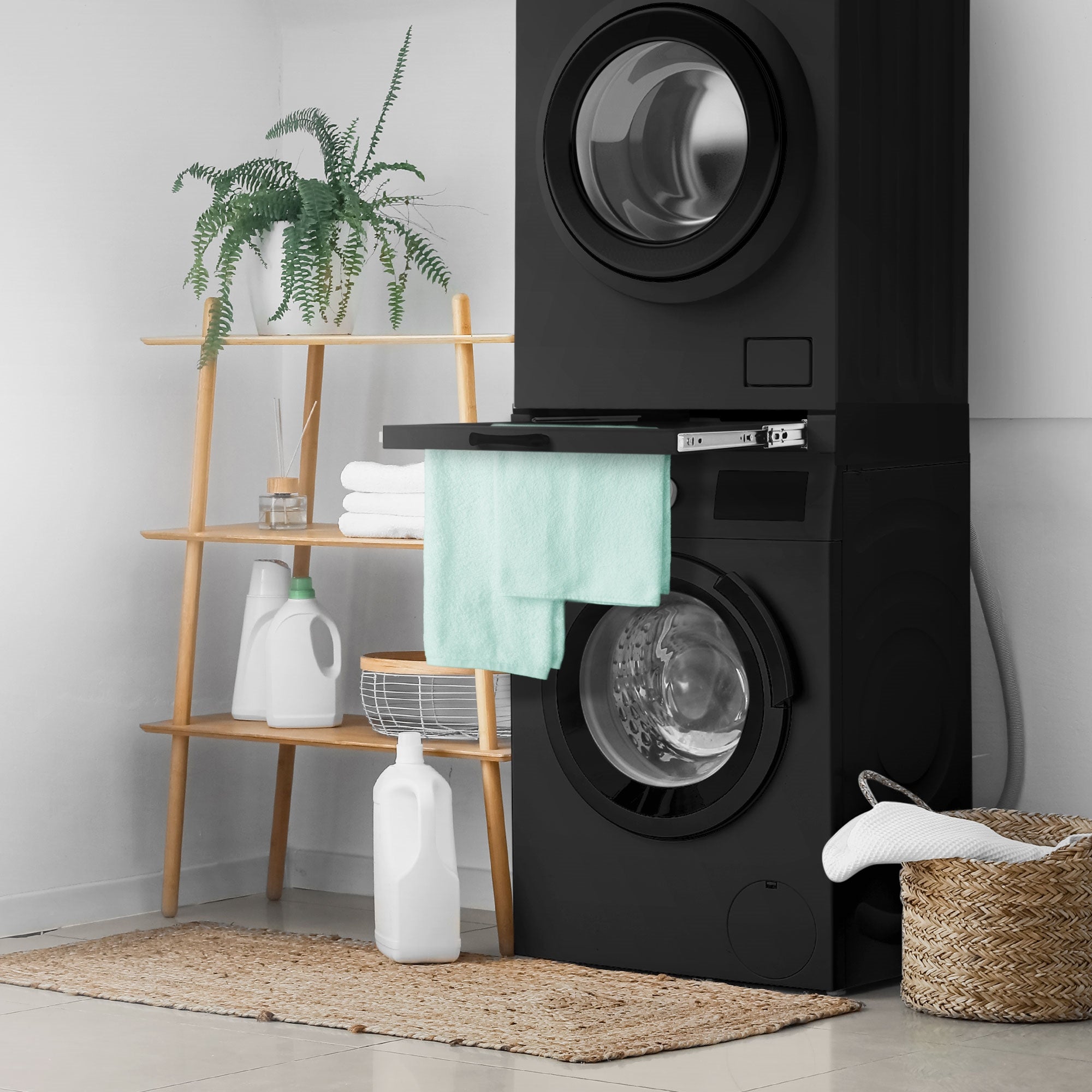 ECD Germany Möbel cadre superposition noir 60,5x54,5 cm