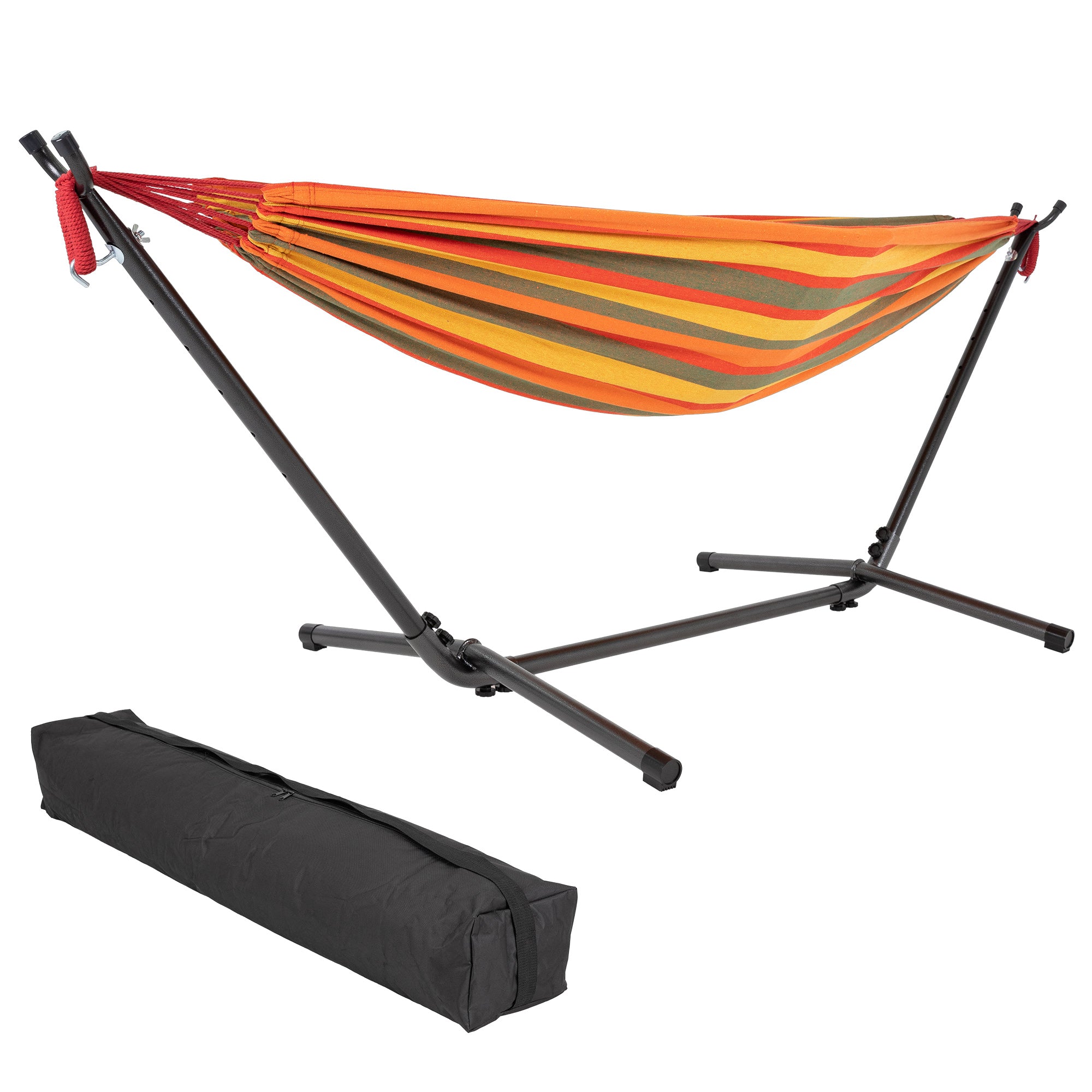 ECD Germany Sport Freizeit hamac XXL sur pied bleu blanc 275 cm