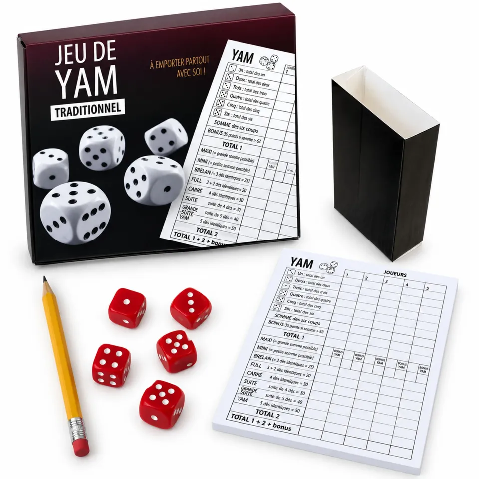 Shop-Story Loisirs Jeu de Yam Voyage 15x14 cm 5 dés