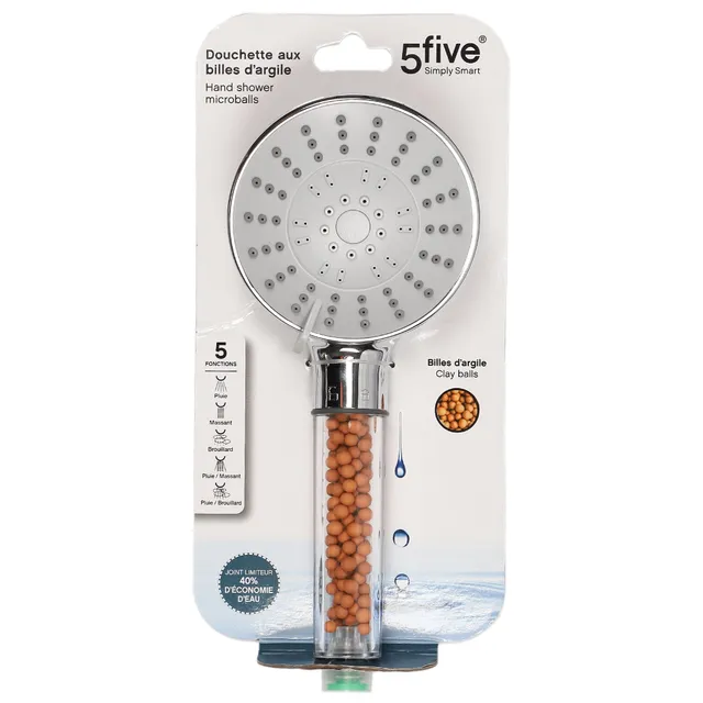 Stokomani Maison pommeau de douche 5 fonctions jet pluie