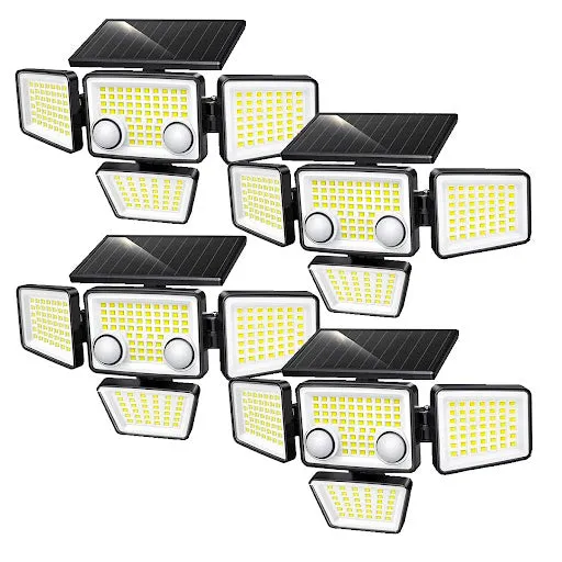 Red Deco Fairview lot 4 lampe solaire spot noir détecteur 700lm