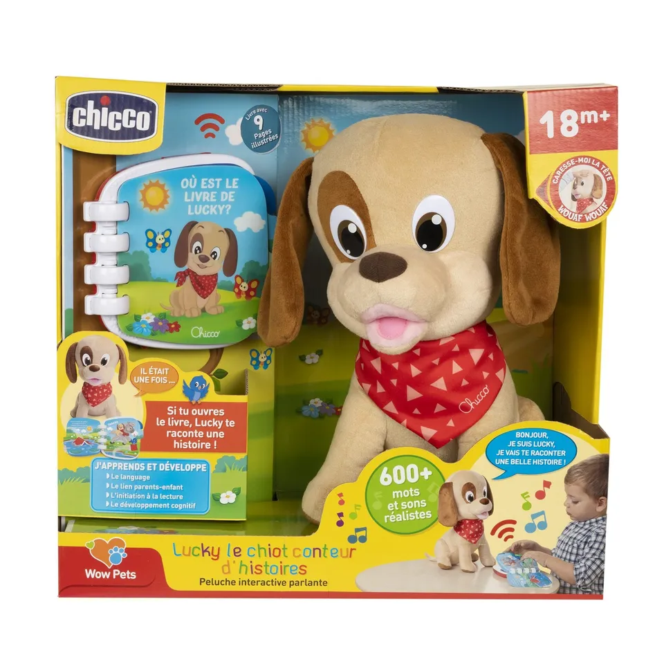 Lucky le chien peluche interactive histoires 0-24 mois
