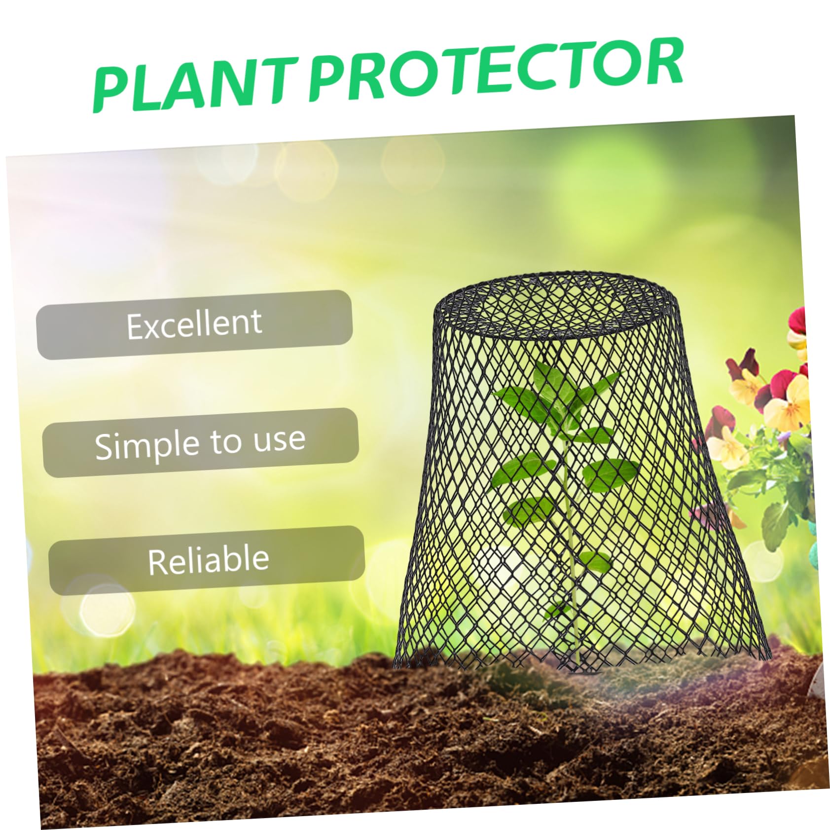 Milisten cage protection plantes fer 23 cm lot 4 réutilisable