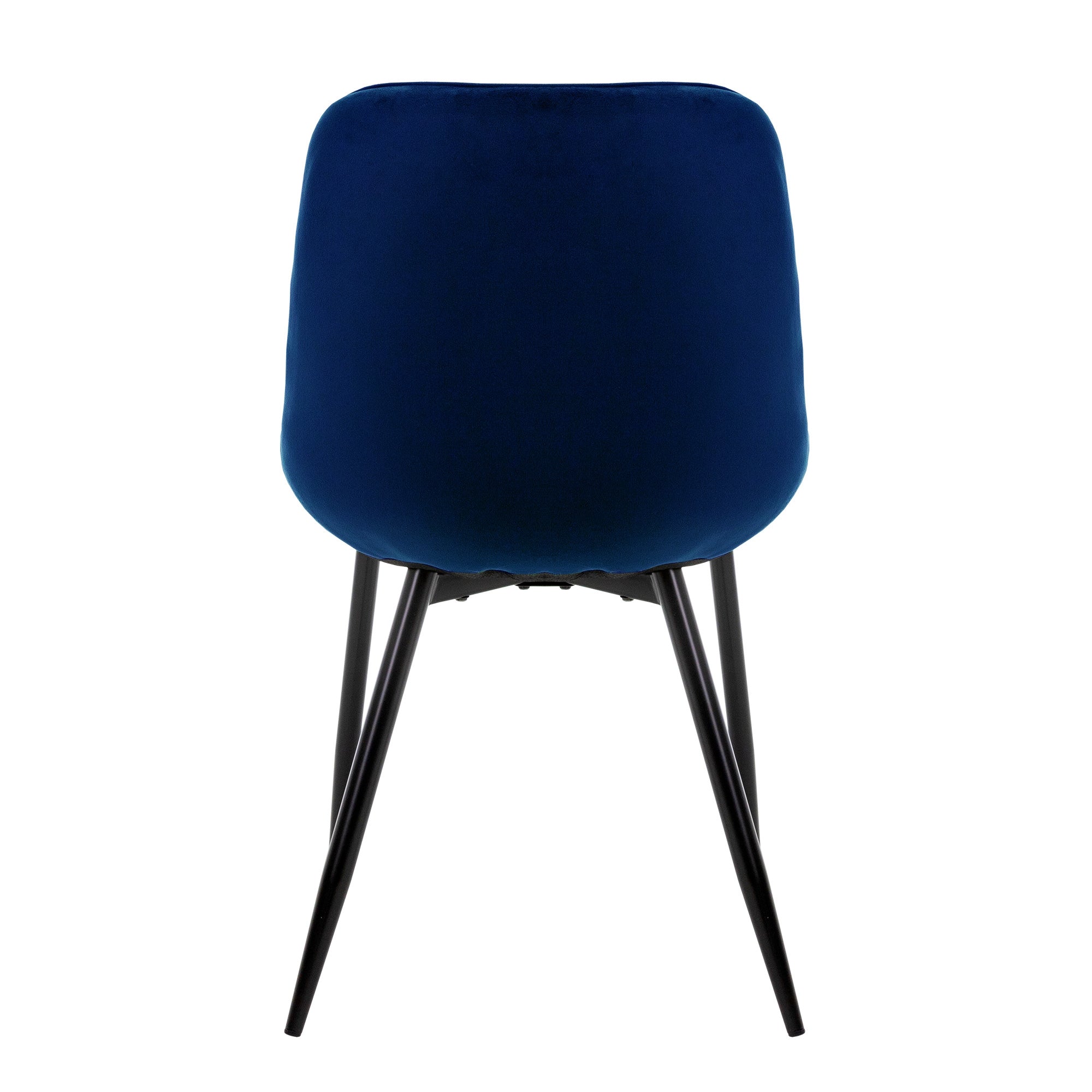 ECD Germany Möbel chaises salle à manger velours bleu foncé lot de 4