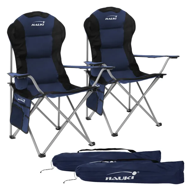 ECD Germany Hauki chaise camping bleue 150 kg lot 2