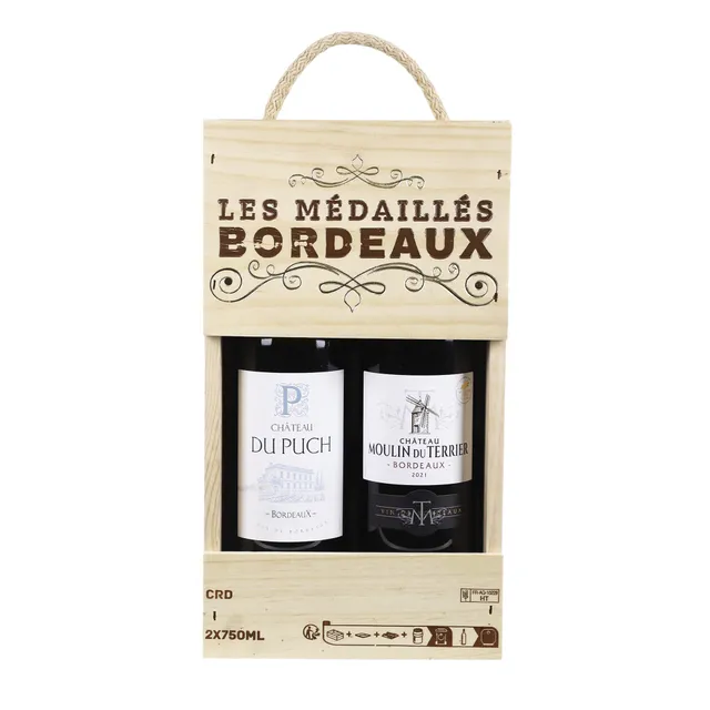 Stokomani Épicerie coffret 2 bouteilles de vin