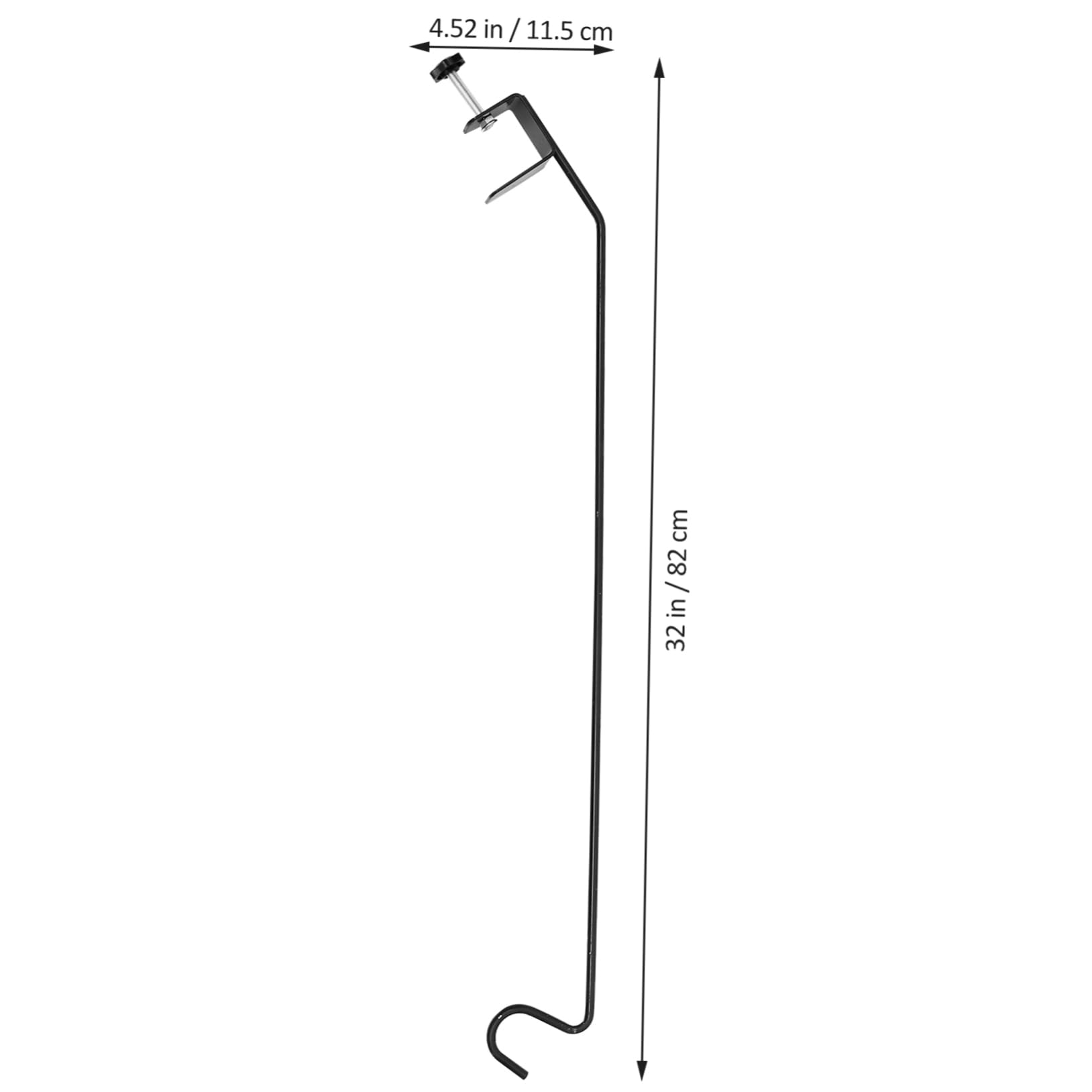 Milisten Patio Crochet Berger Fer Noir 82 cm