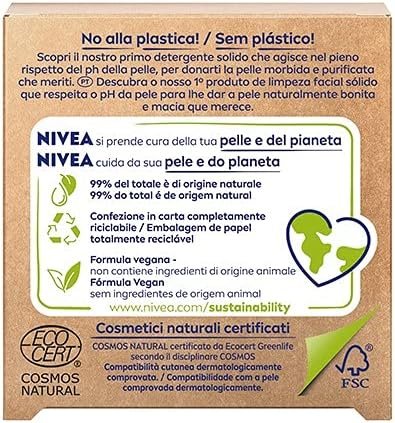 Nivea Nettoyant visage solide huile d'amande myrtilles