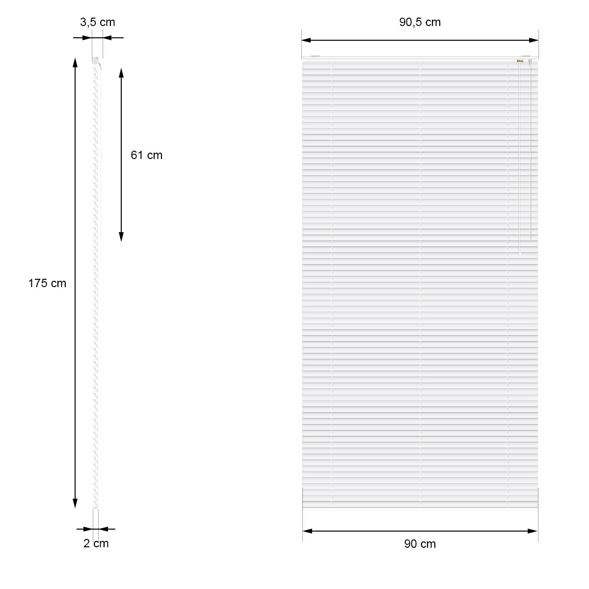 ECD Germany Garten jalousie alu 90x175 cm noire