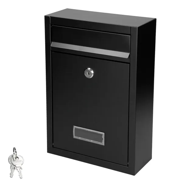 ECD Germany boîte aux lettres acier noir 215x9x32 cm