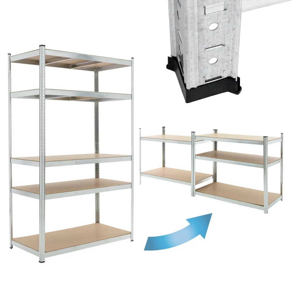 ECD Germany étagère atelier 200x120x50 cm argent 875 kg