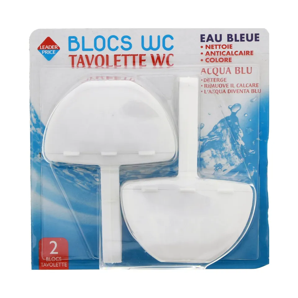 Leader Price Blocs WC eau bleue x2 cuvette