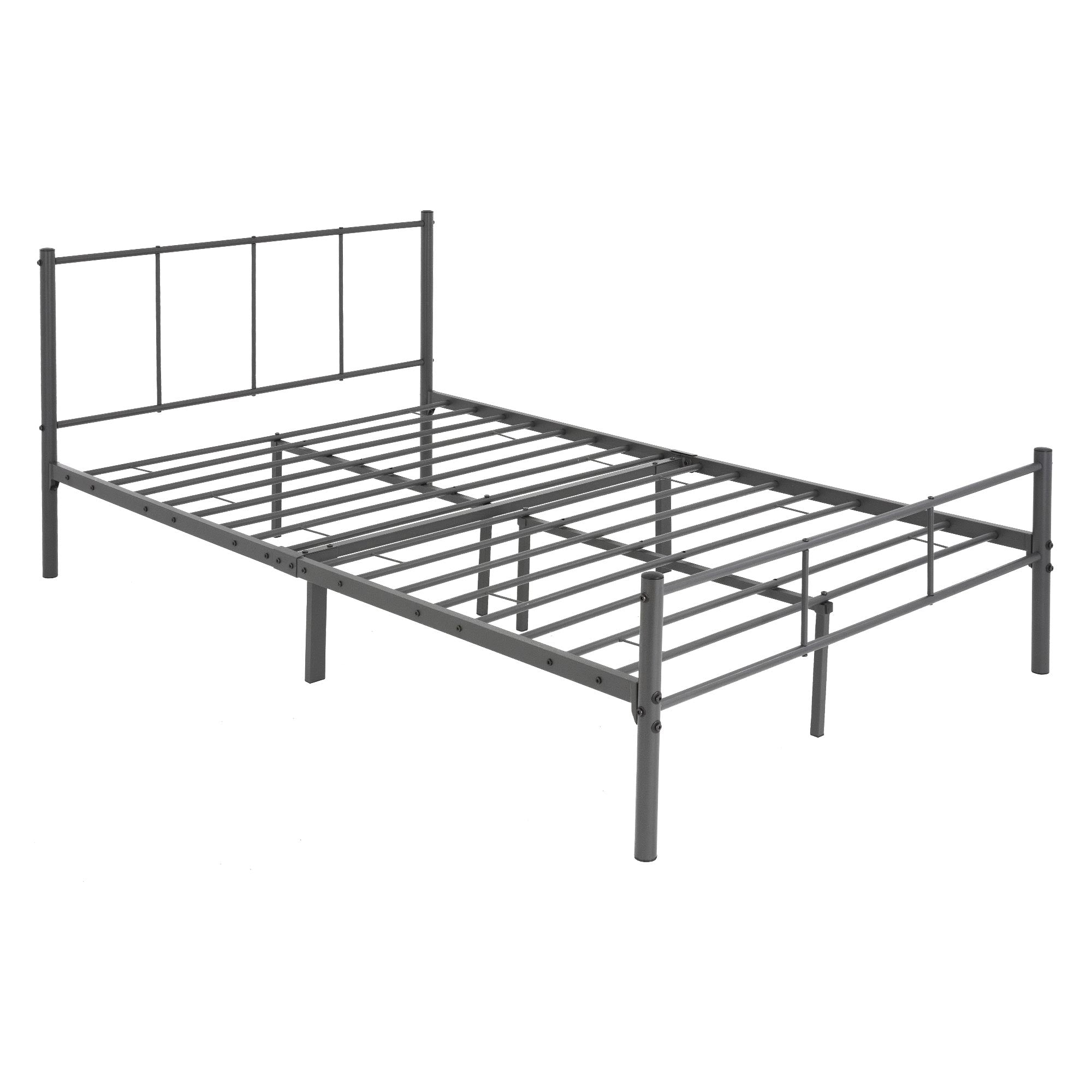 ECD Germany ML-Design Lit métal anthracite 90x200 sommier inclus