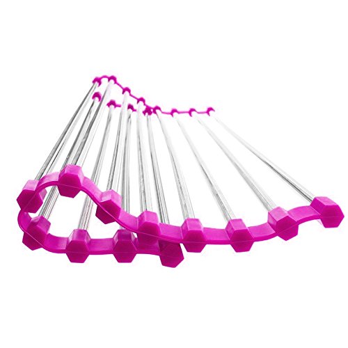 Shop-Story Maison Égouttoir Pliable Acier Fuchsia 37x23cm