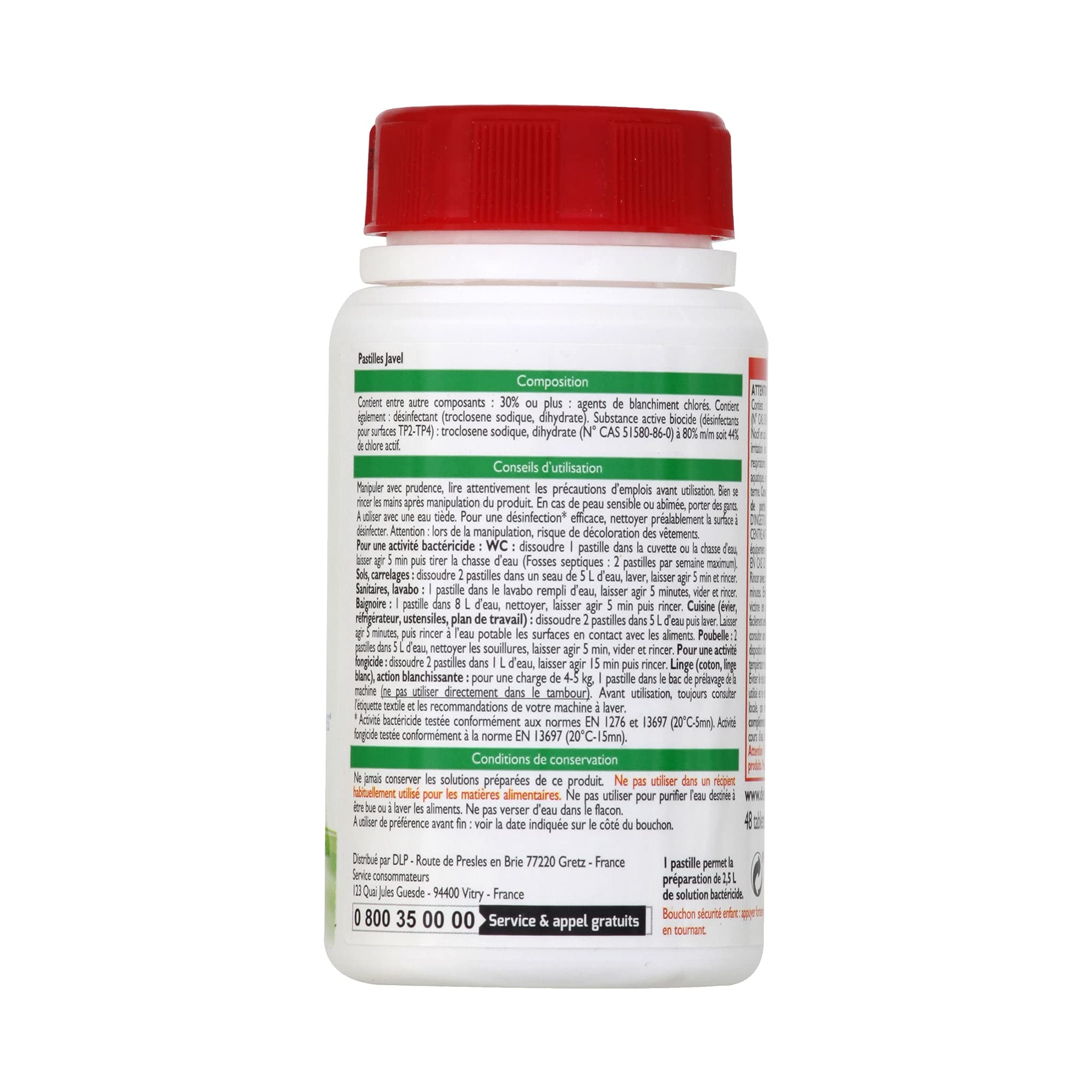 Leader Price pastilles javel WC 156g désinfectant