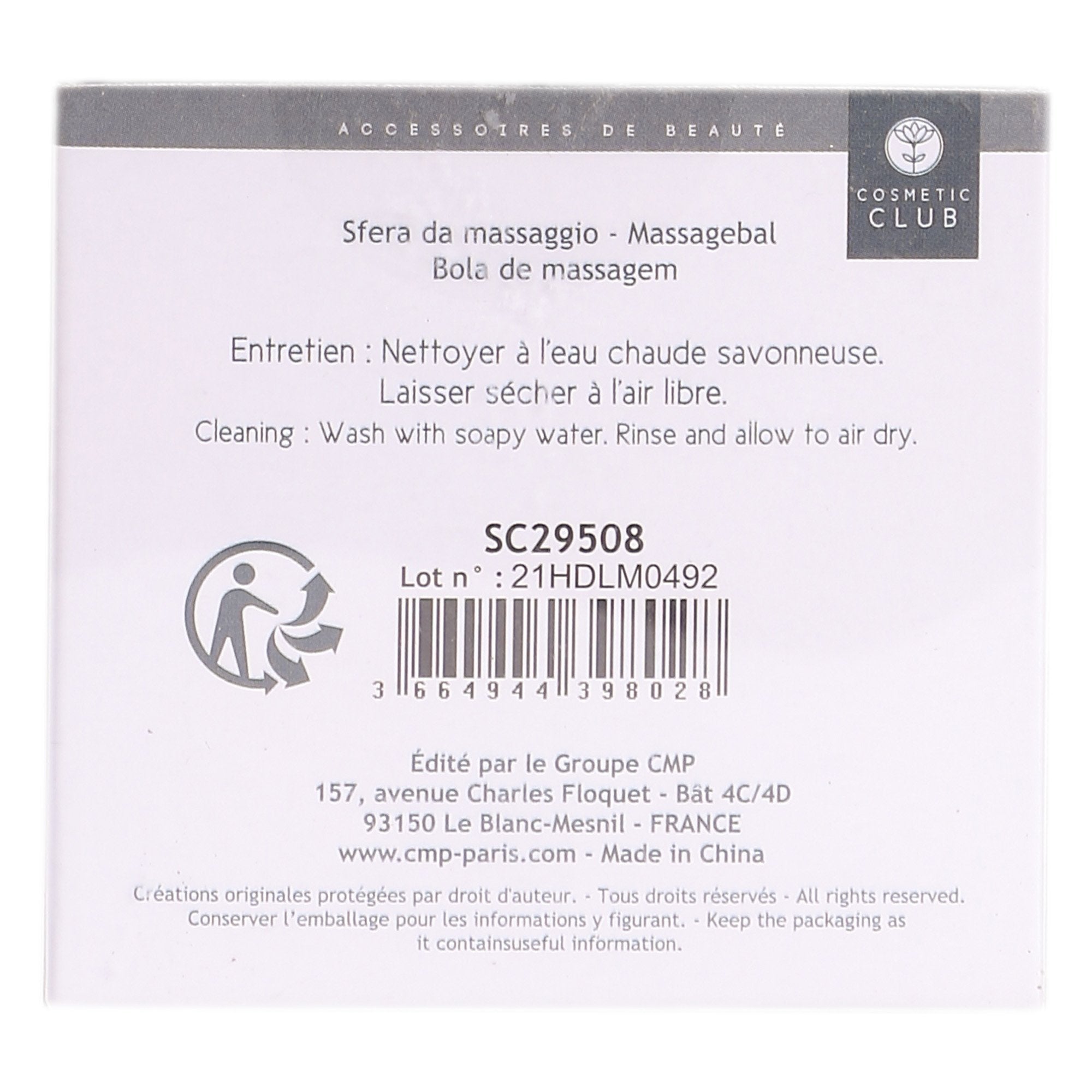 Stokomani Beauté boule de massage musculaire huile