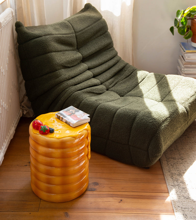 L'avant gardiste Tabouret Pancakes pile design gourmand