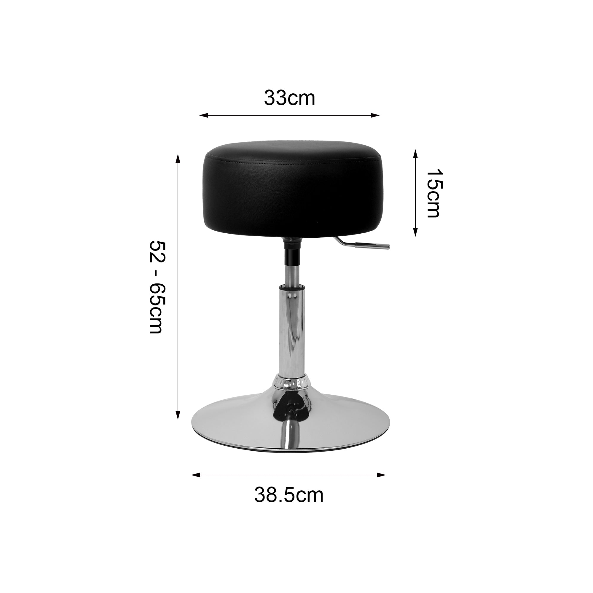 ECD Germany Möbel tabouret bar noir Ø33 cm réglable
