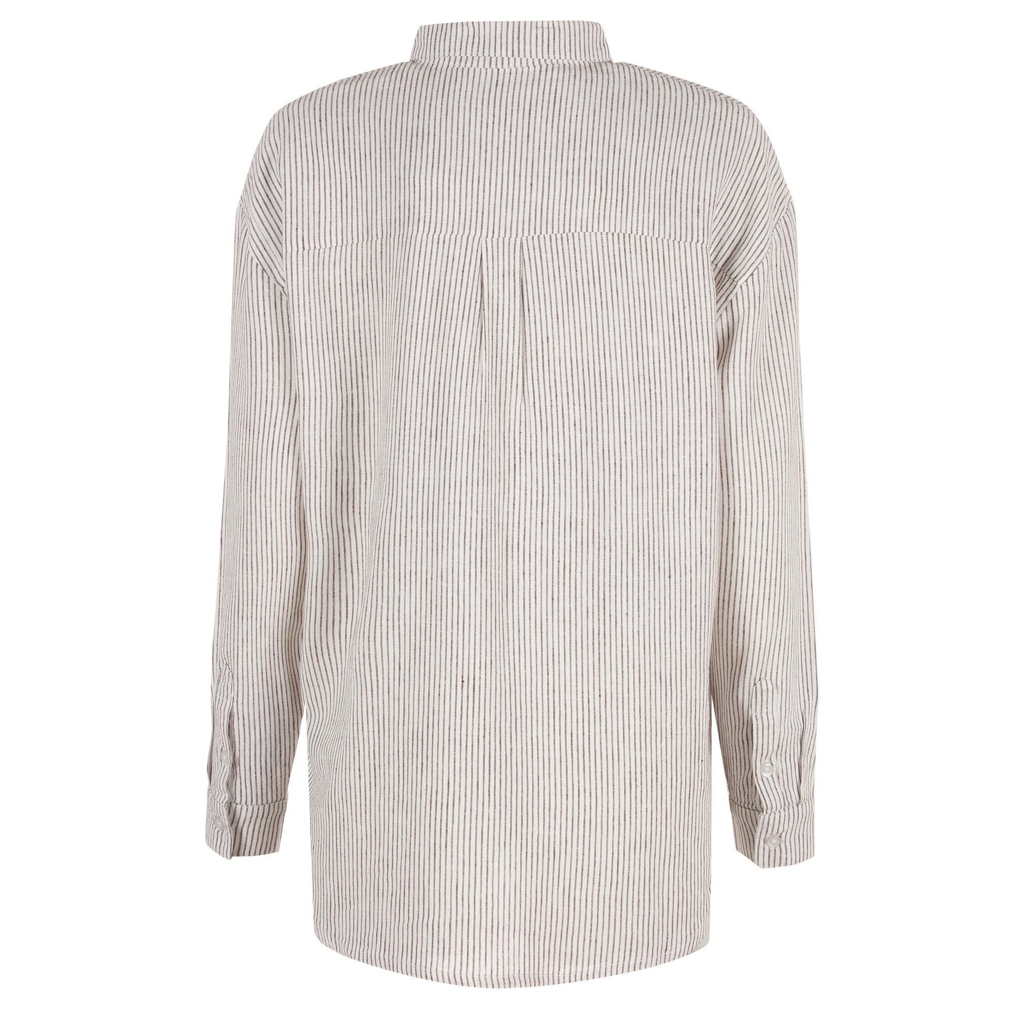 Stokomani Mode chemise longue marron femme