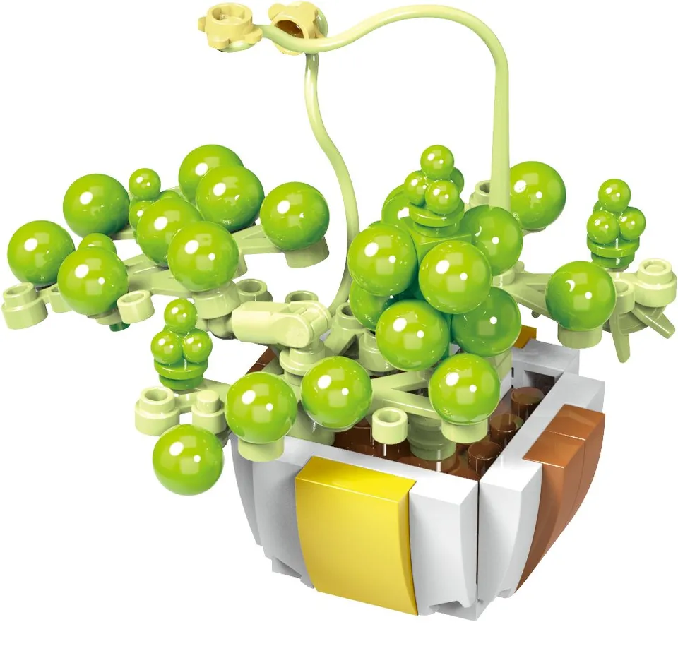 Stokomani Brique de construction plante décorative blanche
