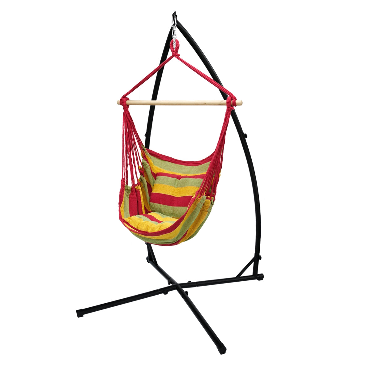 ECD Germany Fauteuil Suspendu Coton + Support 120 kg