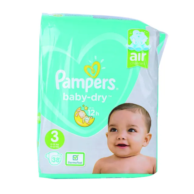 Pampers Baby Dry couches bébé taille 3 6-10kg x38