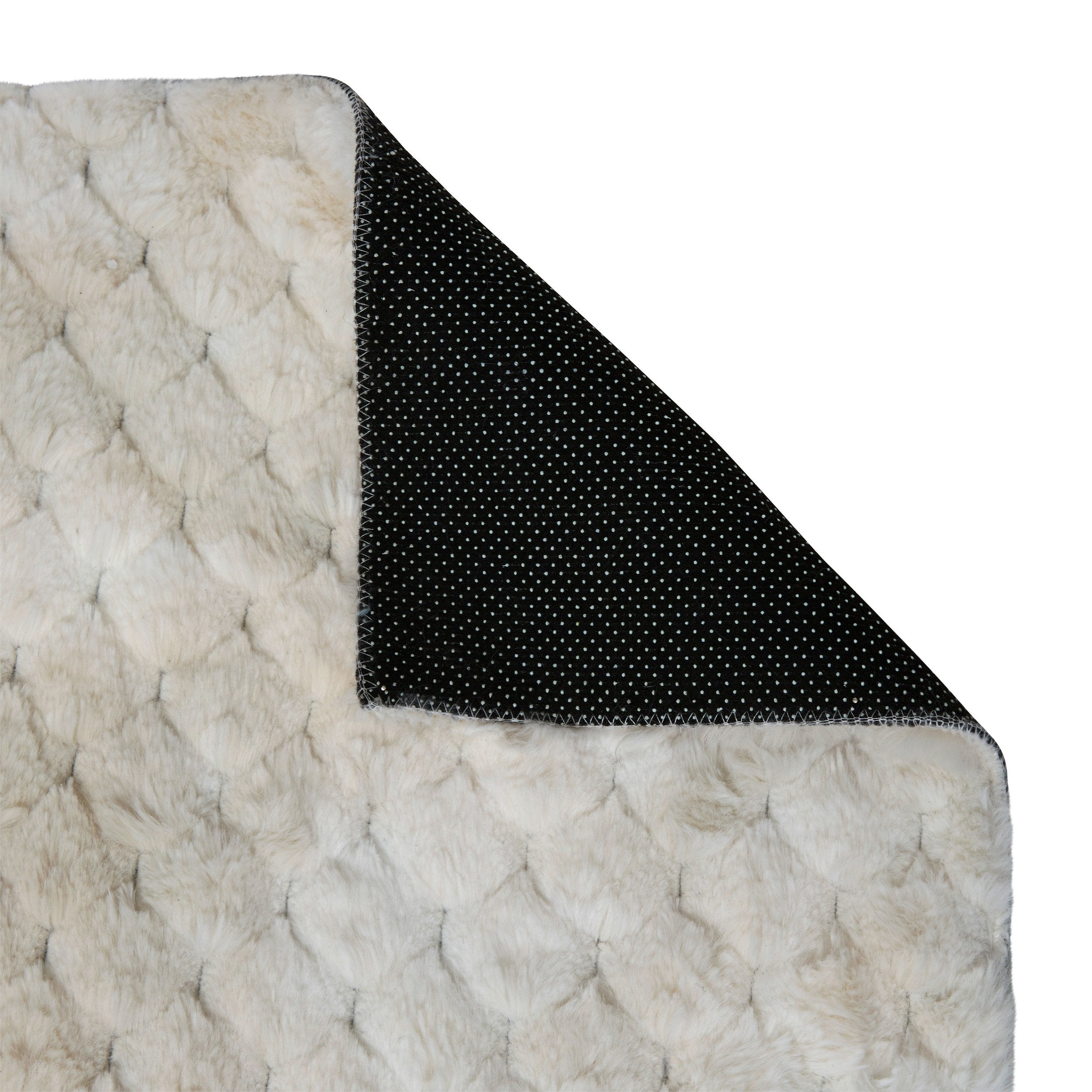 Stokomani Maison Tapis fourrure 120x170cm salon blanc