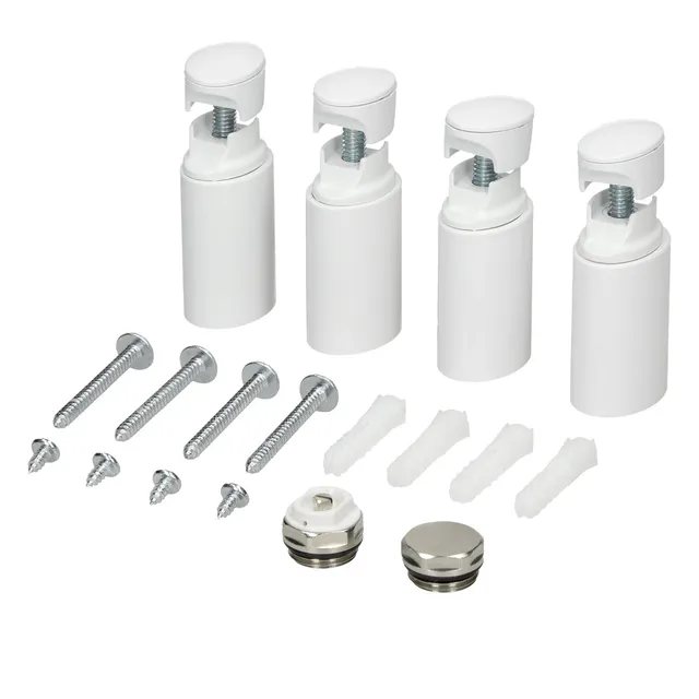 LuxeBath fixation radiateur salle de bain blanc Sahara