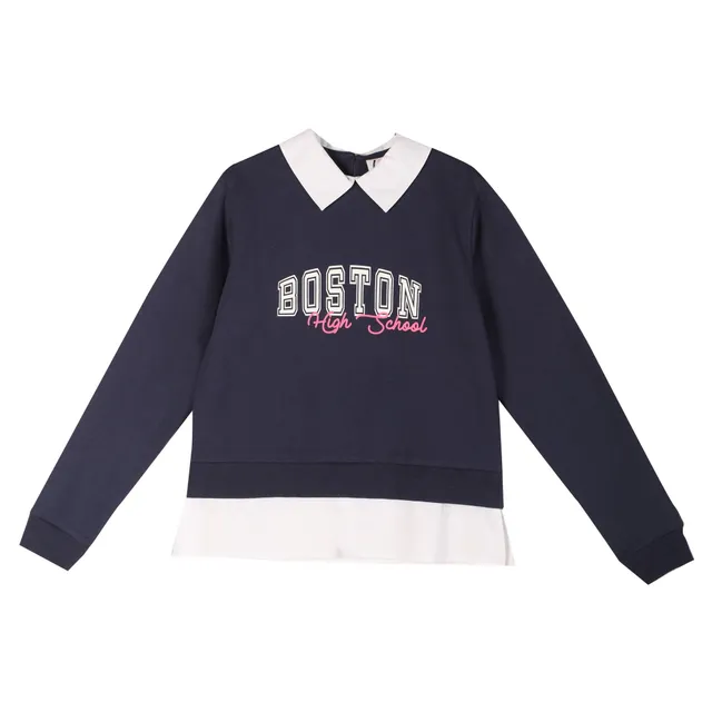 Sweat Enfant Bleu Foncé Pull Manches Longues 04A à 12A