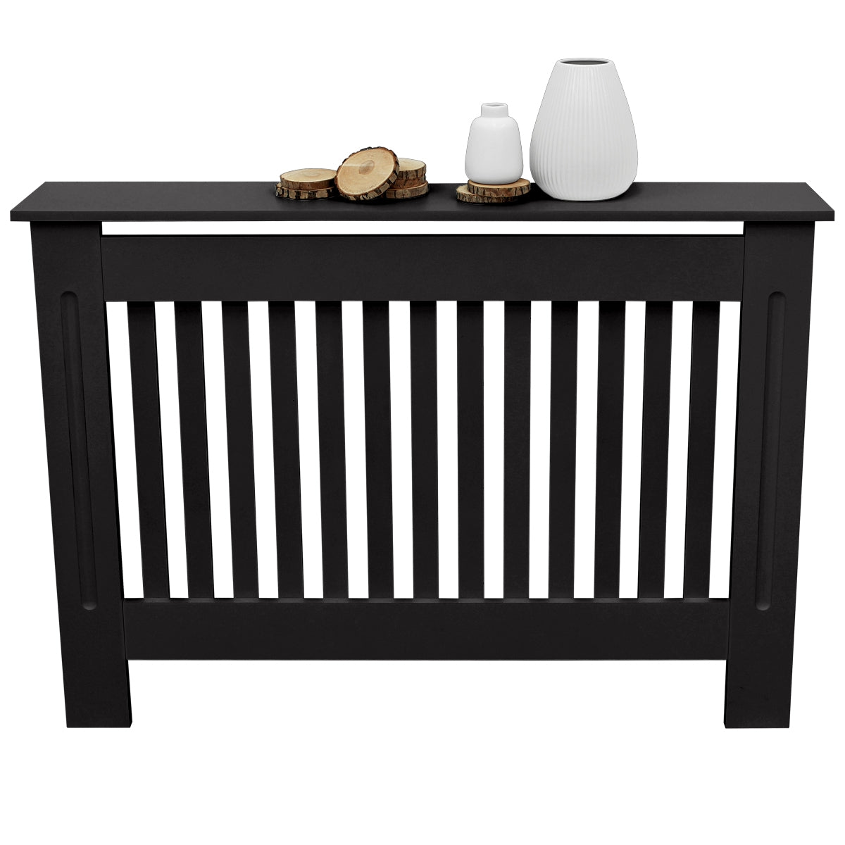 ECD Germany cache radiateur MDF noir 112x19x82 campagne