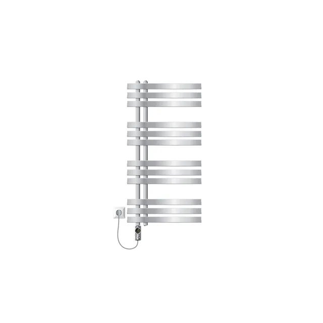 LuxeBath Sèche-serviettes chrome 500x1000 barre 600W raccord central