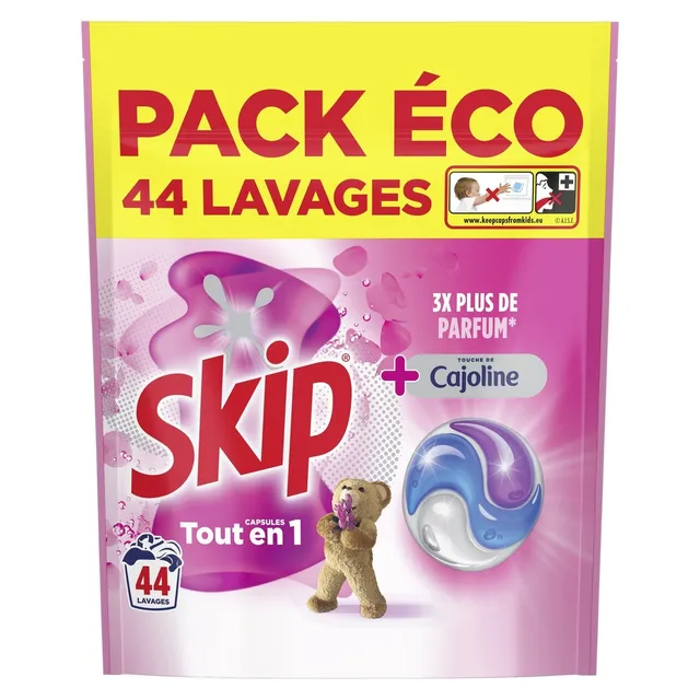 Stokomani Maison Skip 44 Capsules Lessive Cajoline
