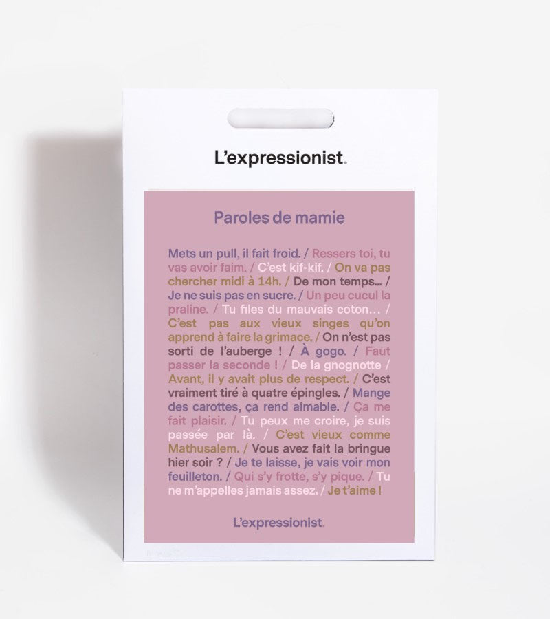 L'avant gardiste Déco murale poster Paroles de mamie humour