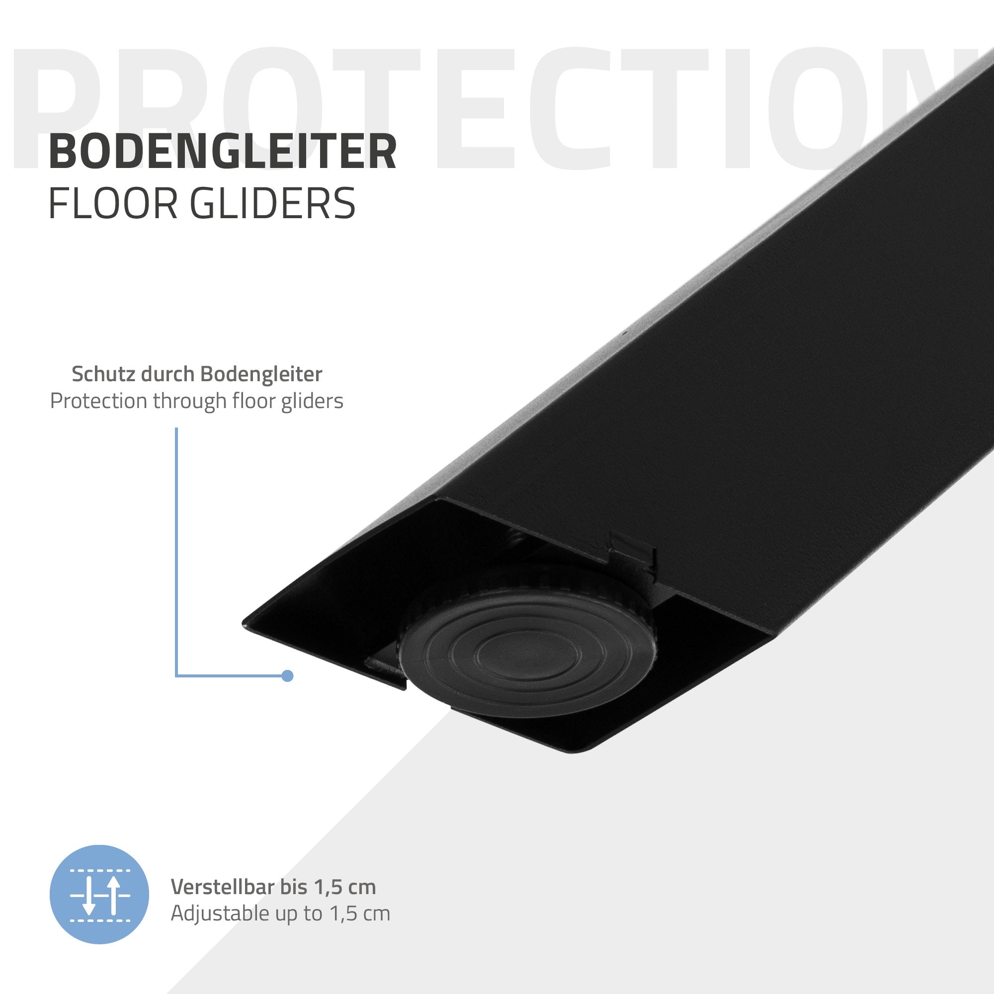 ECD Germany Möbel pied de table Spider acier noir 94,5x73 cm