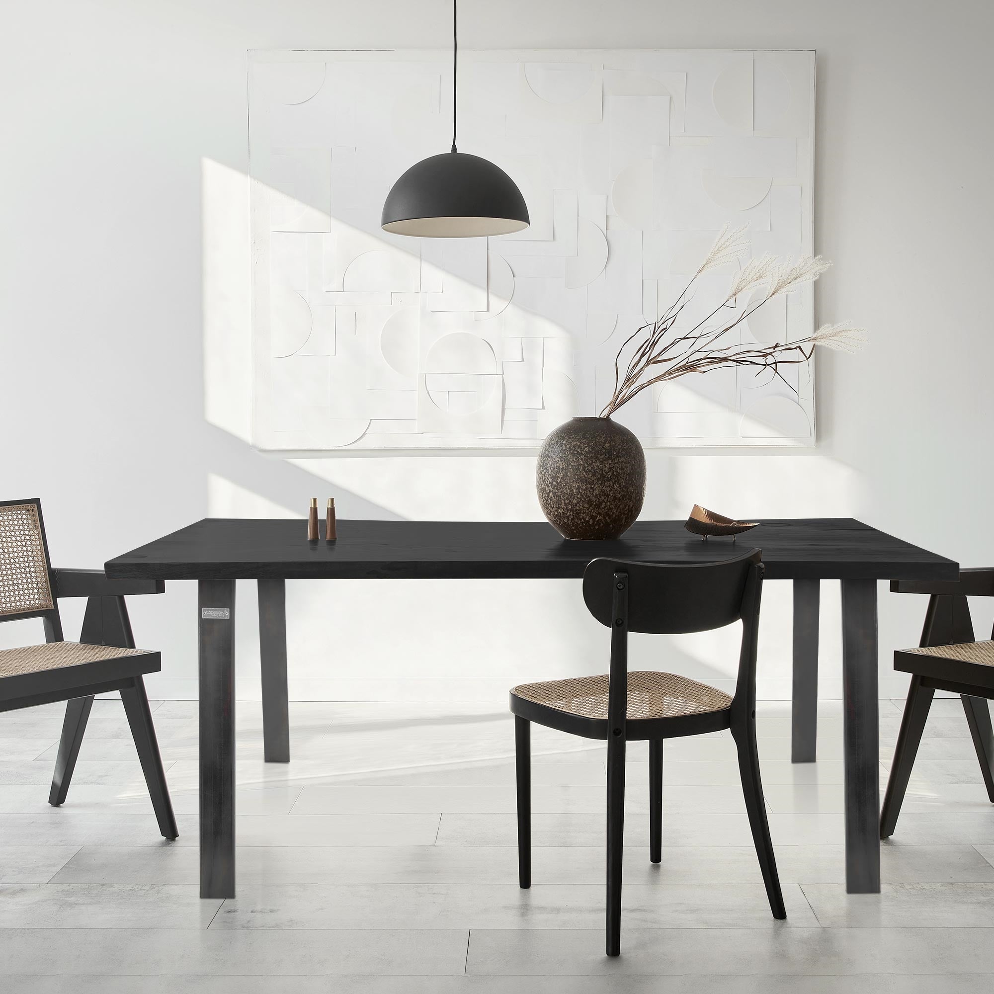 ECD Germany Möbel pieds de table 90x72 cm industriel acier lot 2