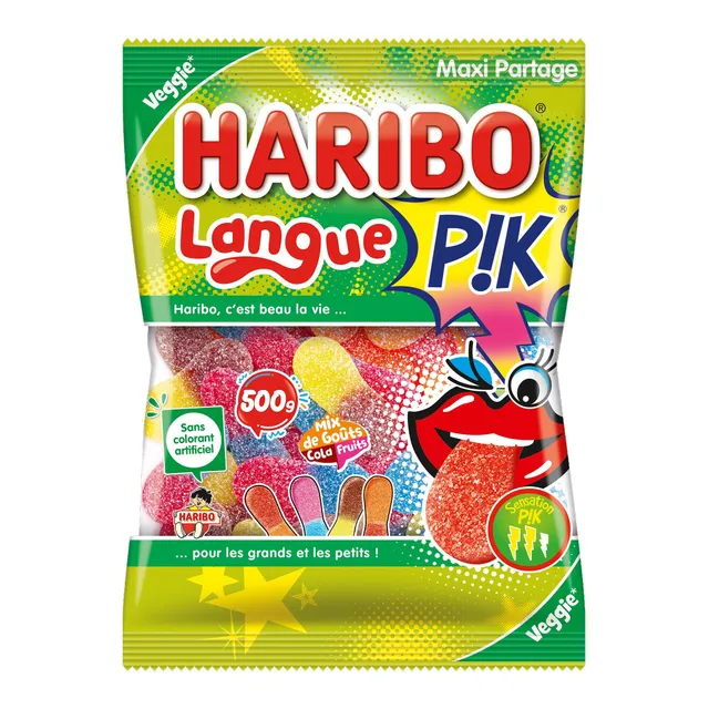 Haribo Langues Pik sachet bonbons acidulés