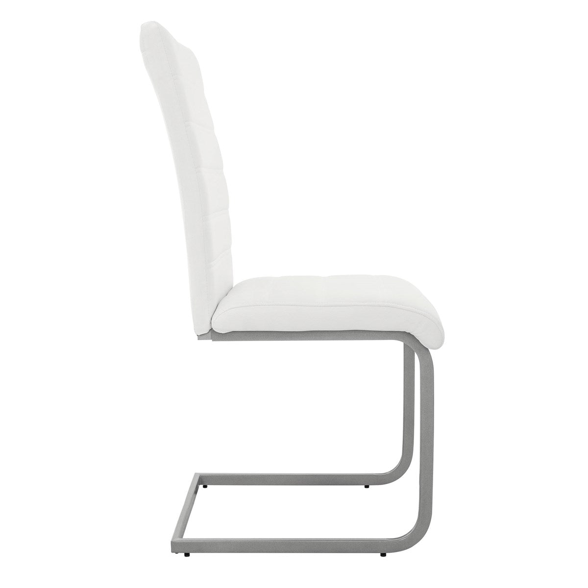 ECD Germany ML-Design chaise cantilever blanc similicuir lot de 2
