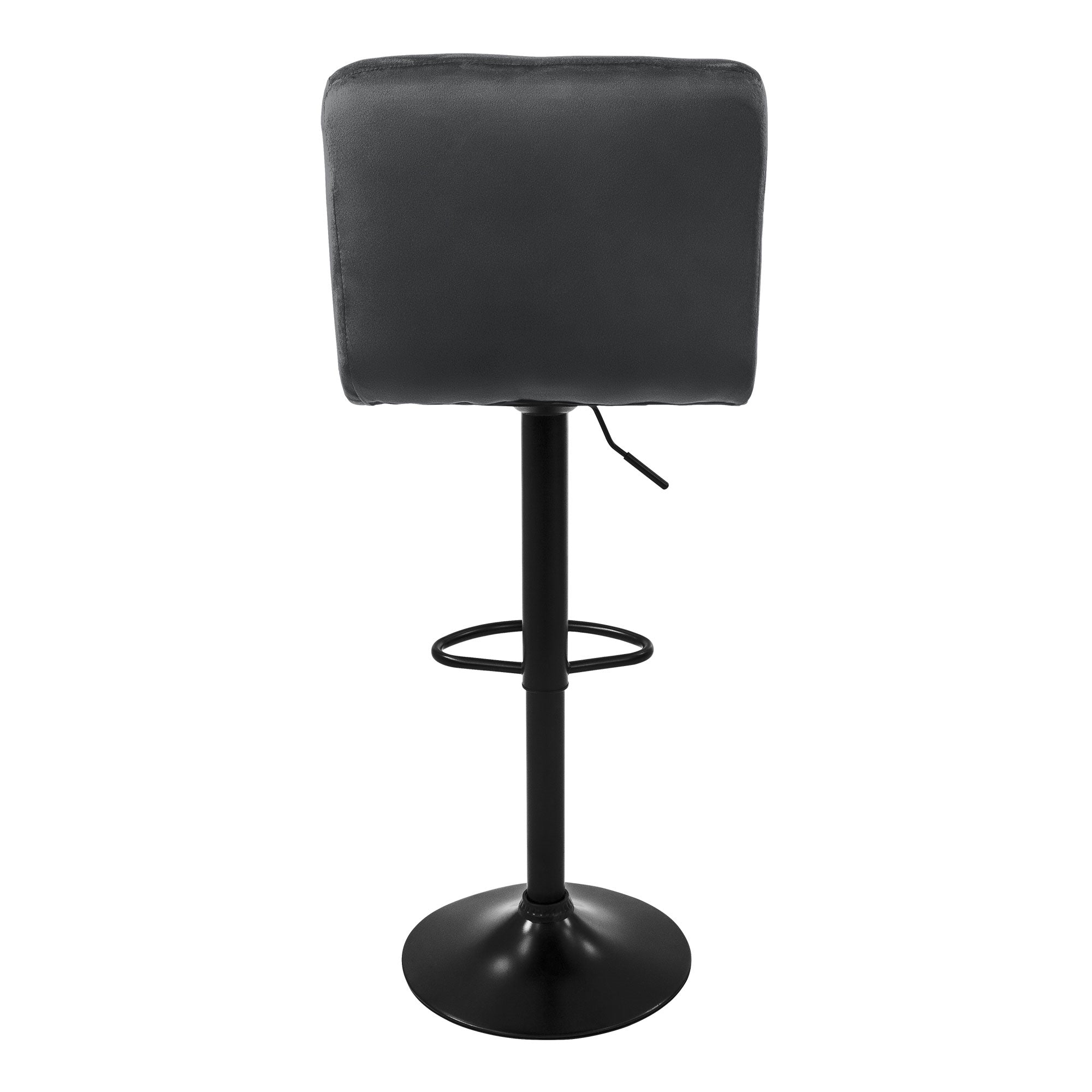 ECD Germany ML-Design Lot 2 Tabourets de Bar Velours Gris